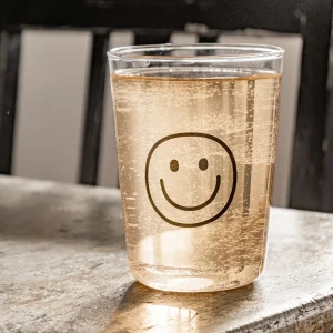 Eulenschnitt Trinkglas Smiley