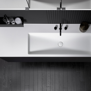 Frasco Centric Waschtisch (Mineralwerkstoff) 180 cm Mit 3 Hahnlöchern