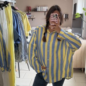 Gestreifte Hemdbluse – Yelli-Blue