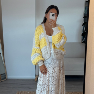 Bubble Cardigan Gelb