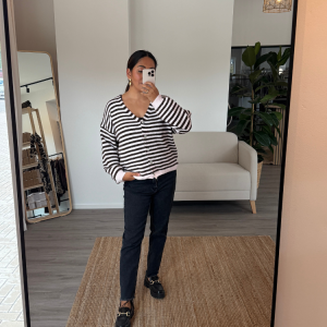Cardigan Stripe Rosa/Braun