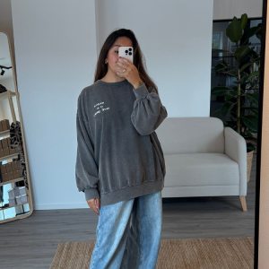 Sweatshirt Karma Grau