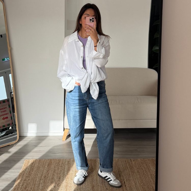 Musselin Bluse Lea Snow White – Bild 2