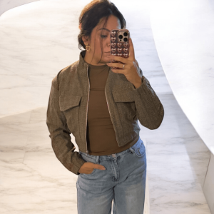 Jacke gestrickt Deluxe – Beige