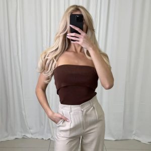 Crop Top Braun