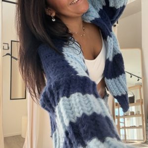 Chunky Cardigan Blau/Blau